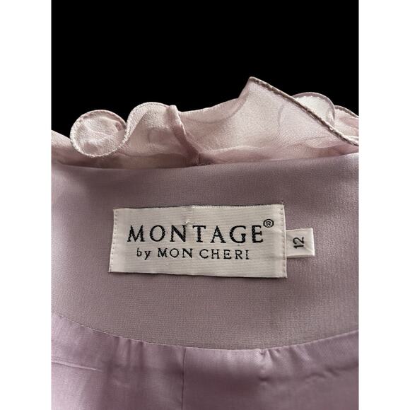 Montage by Mon Cheri Mother of Bride Lavender Dress & Jacket Pleated Front 12 - Picture 12 of 16